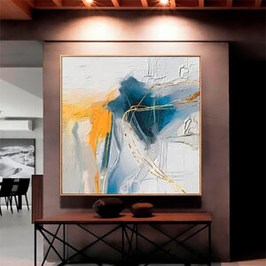 Cuadro manchas azul marino mdf